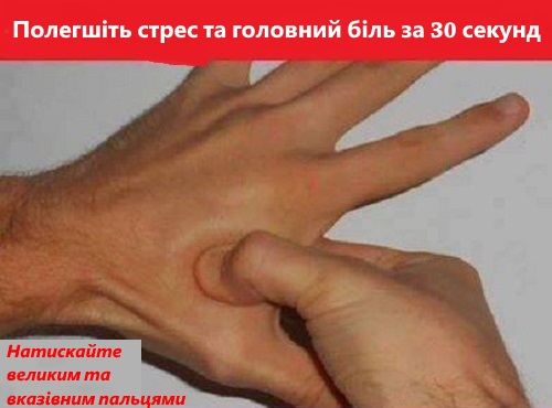 масаж долоні