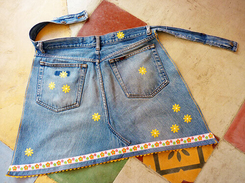 джинсовий кухонний фартух