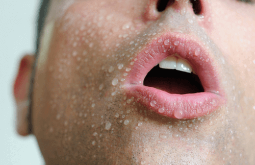 Піт на обличчі