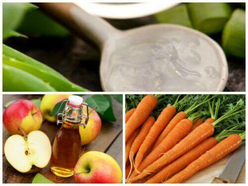 засіб від варикозу вен з моркви, алое вера та яблучного оцту
