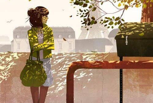 дівчина в зеленому жакеті