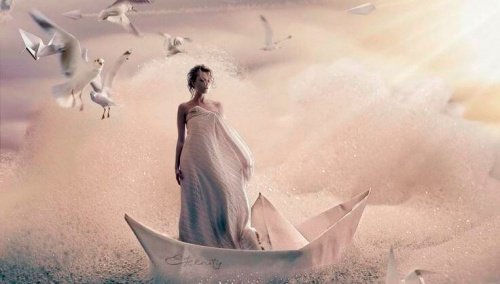 жінка у човні