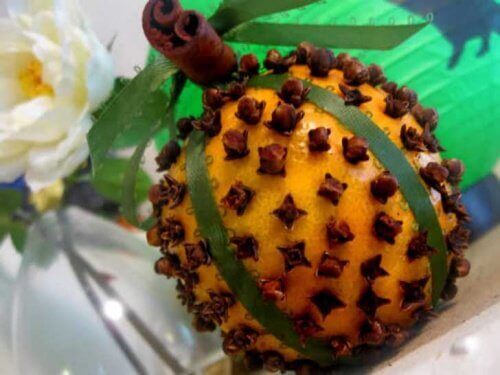 гвоздика і апельсин як спосіб боротьби з мухами