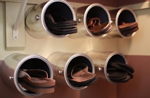 банки з-під продуктів як органайзери