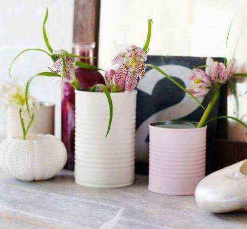 квіткові горщики з бляшанок