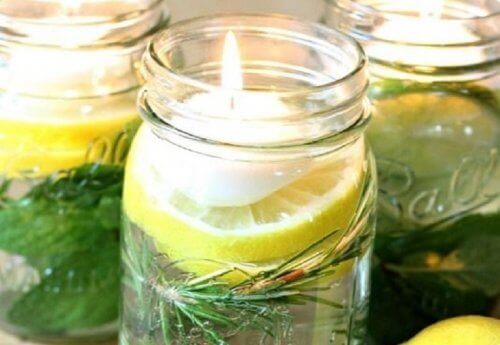 плавучі ароматизовані свічки з цитронеллою