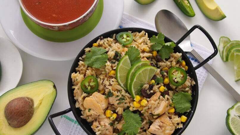 рецепт зеленого рису з лаймом