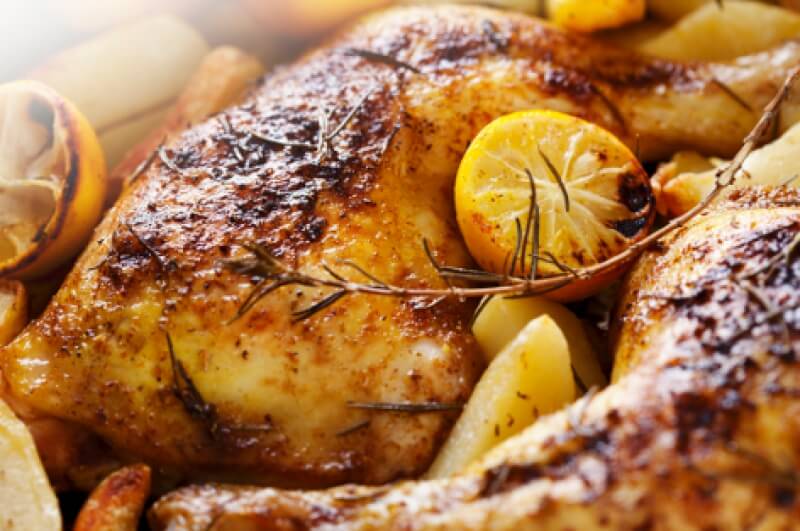 смачна запечена курка