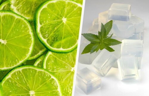 засоби з трояндовою водою та лаймом