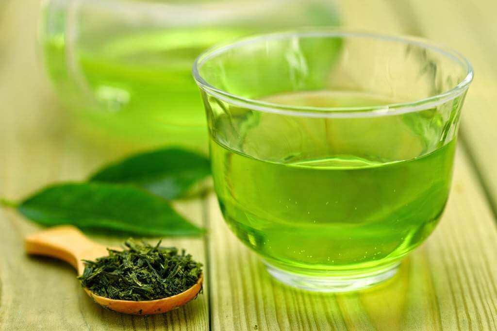комбінації продуктів: зелений чай та м'ята