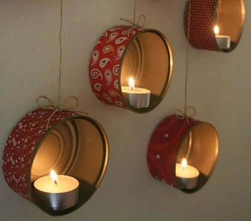 свічники з алюмінієвих банок